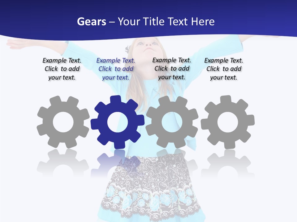 Girl Colorful Blond PowerPoint Template