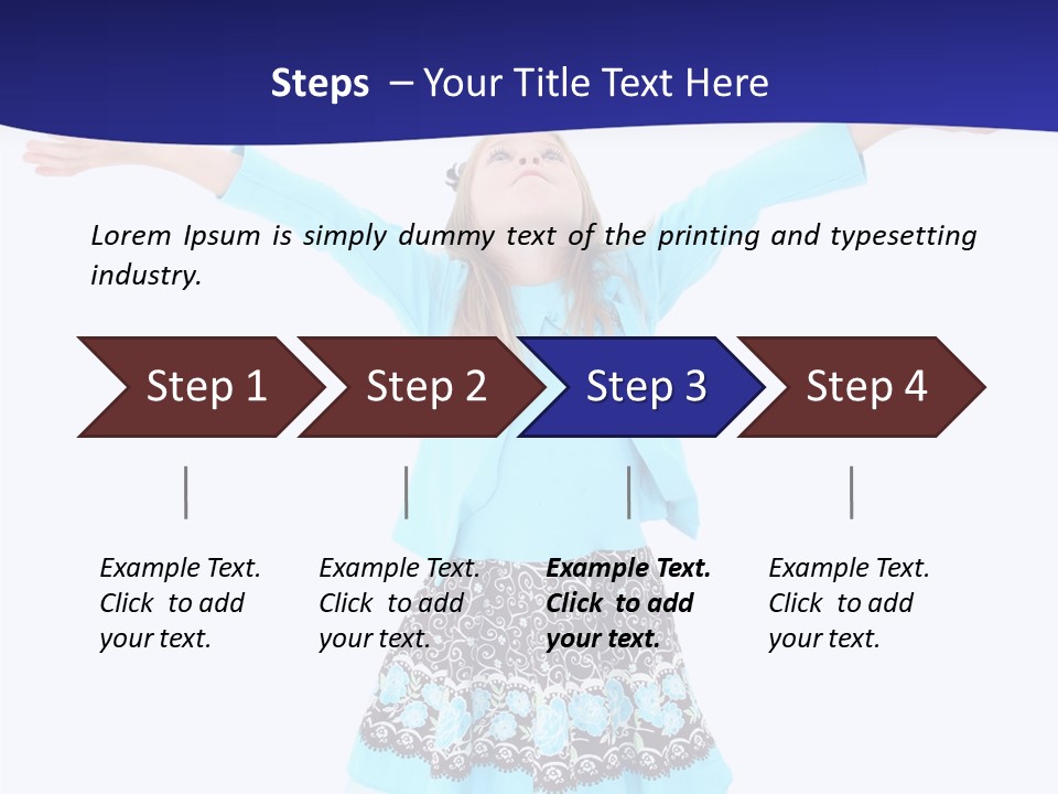 Girl Colorful Blond PowerPoint Template