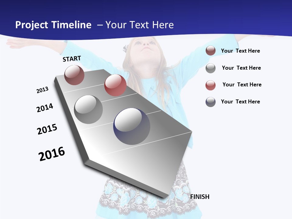 Girl Colorful Blond PowerPoint Template