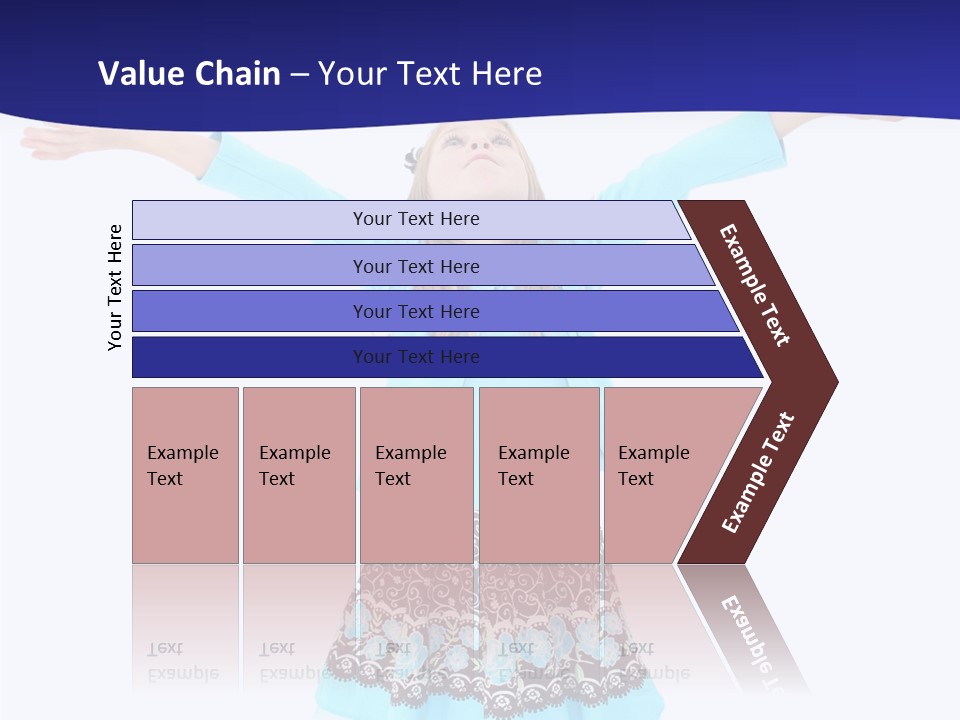 Girl Colorful Blond PowerPoint Template