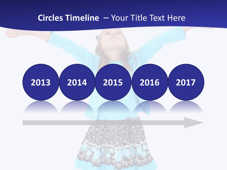 Girl Colorful Blond PowerPoint Template