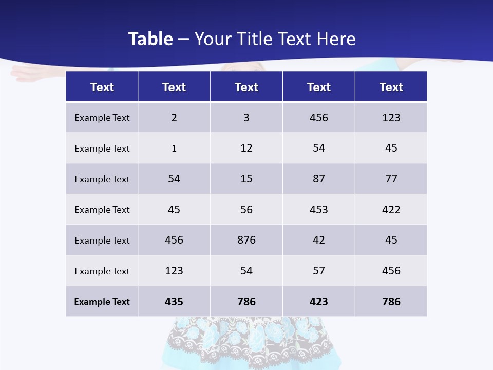 Girl Colorful Blond PowerPoint Template