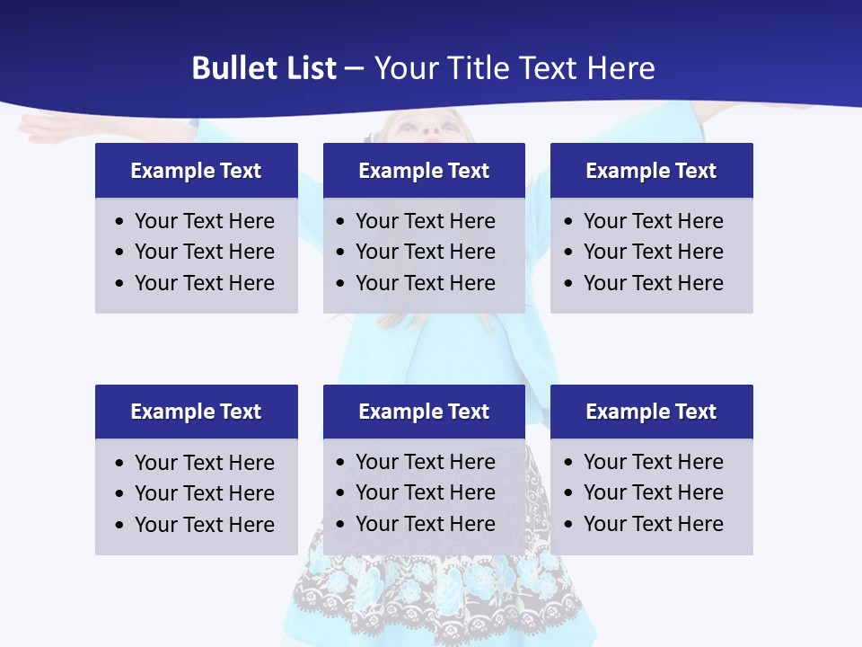 Girl Colorful Blond PowerPoint Template