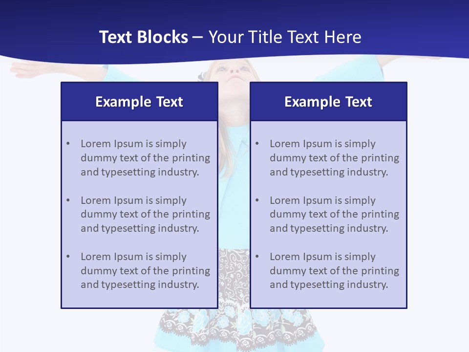 Girl Colorful Blond PowerPoint Template