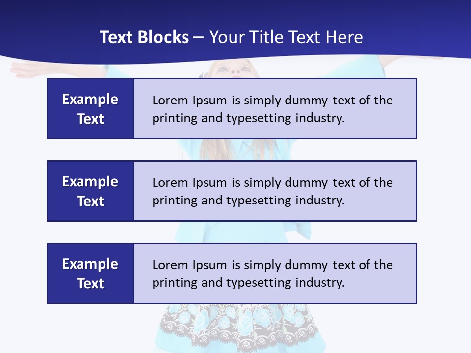 Girl Colorful Blond PowerPoint Template