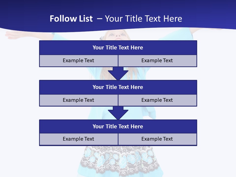 Girl Colorful Blond PowerPoint Template