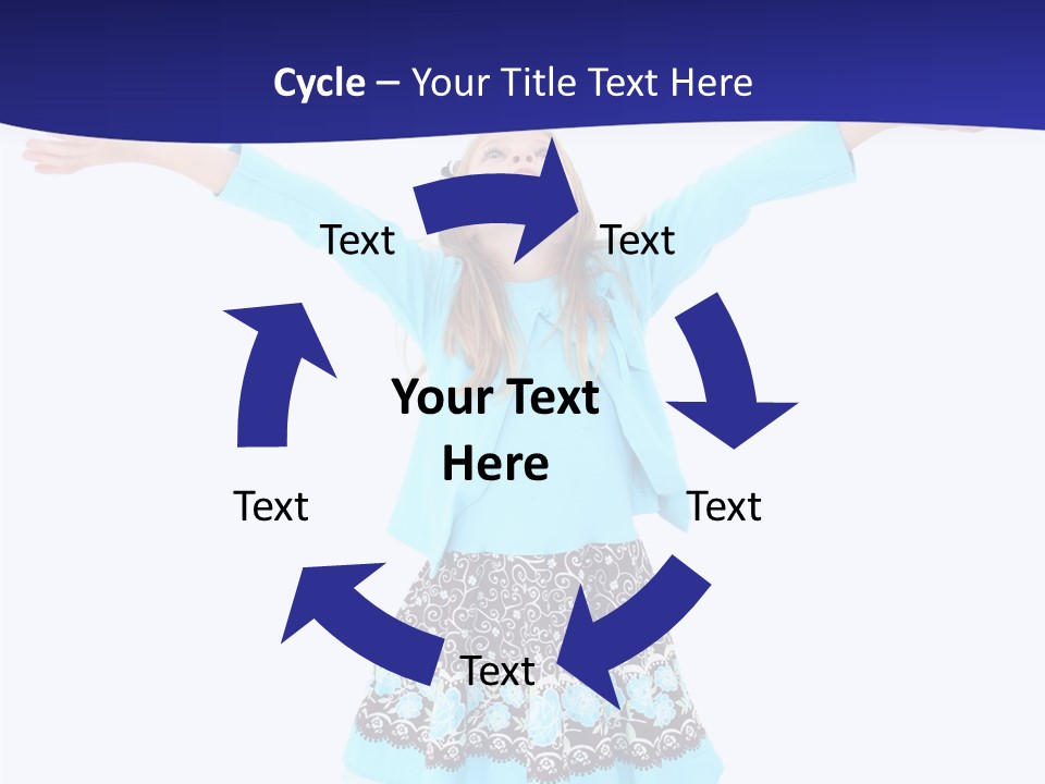 Girl Colorful Blond PowerPoint Template