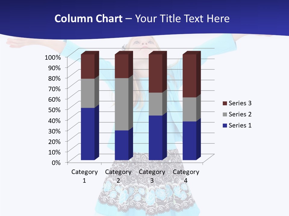 Girl Colorful Blond PowerPoint Template