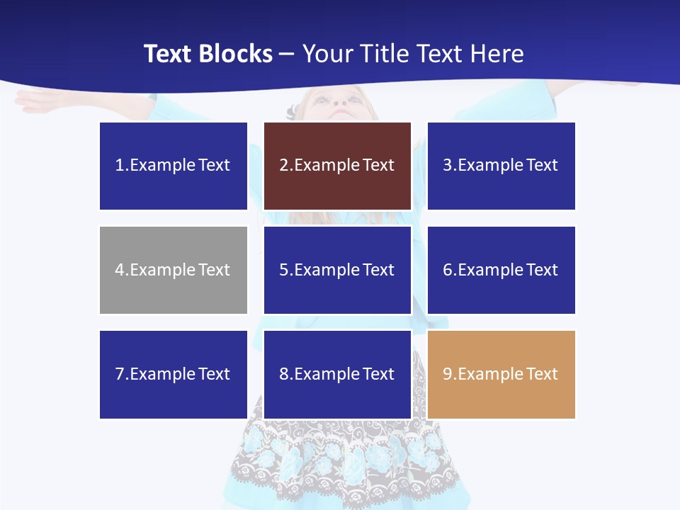 Girl Colorful Blond PowerPoint Template