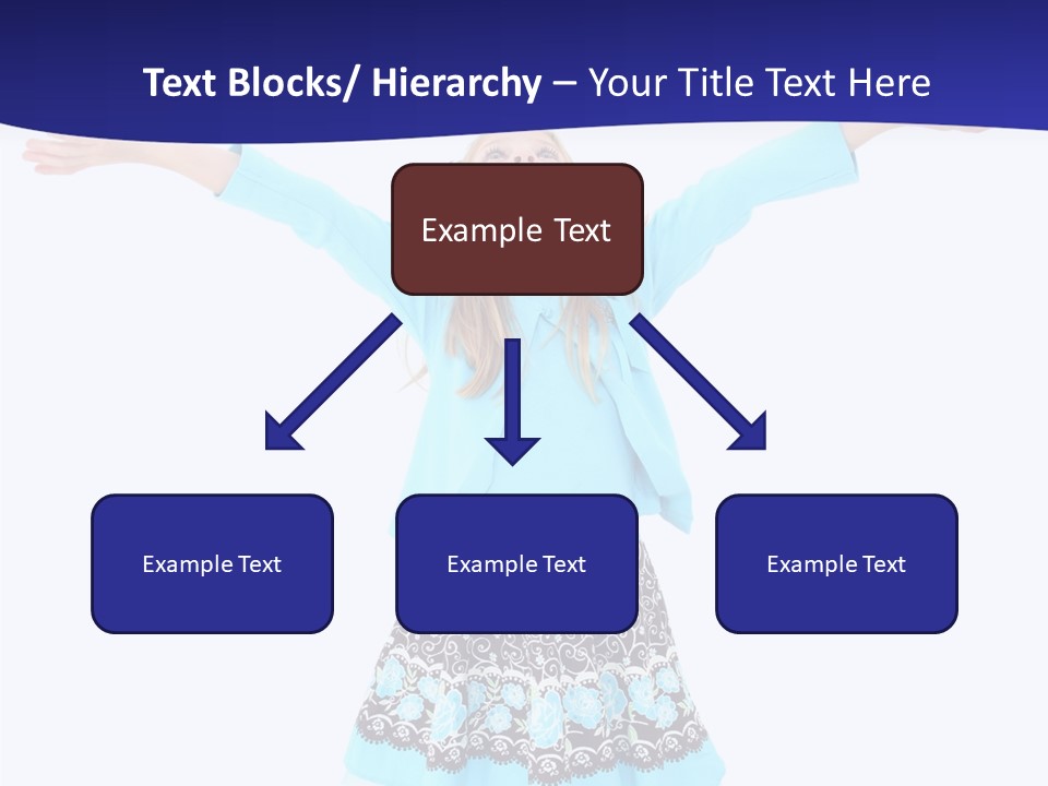 Girl Colorful Blond PowerPoint Template