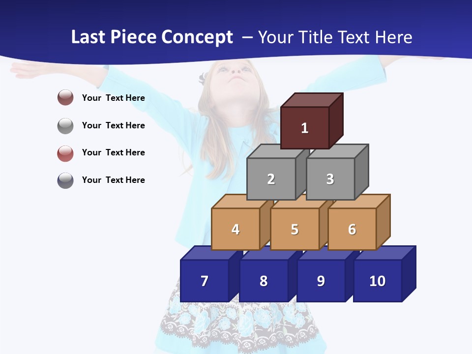 Girl Colorful Blond PowerPoint Template