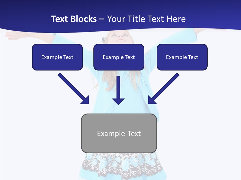 Girl Colorful Blond PowerPoint Template