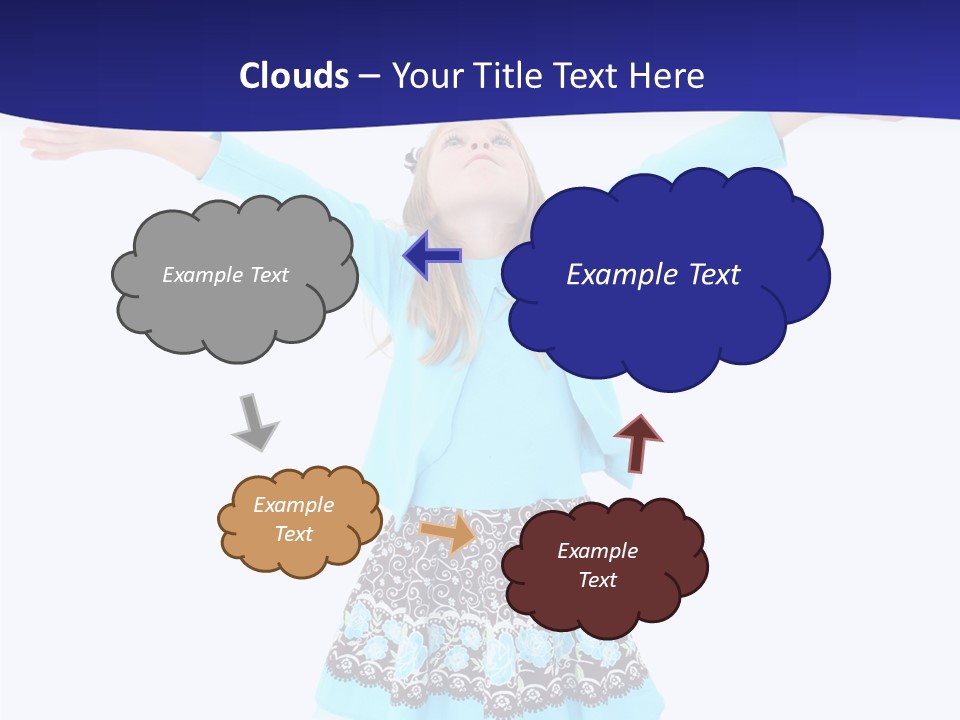 Girl Colorful Blond PowerPoint Template