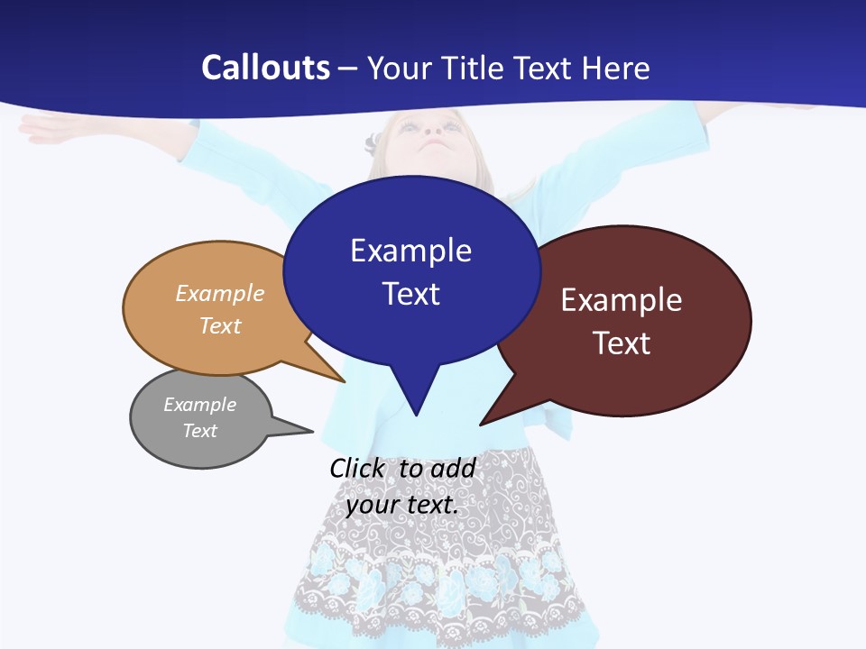 Girl Colorful Blond PowerPoint Template