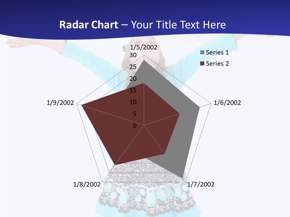 Girl Colorful Blond PowerPoint Template