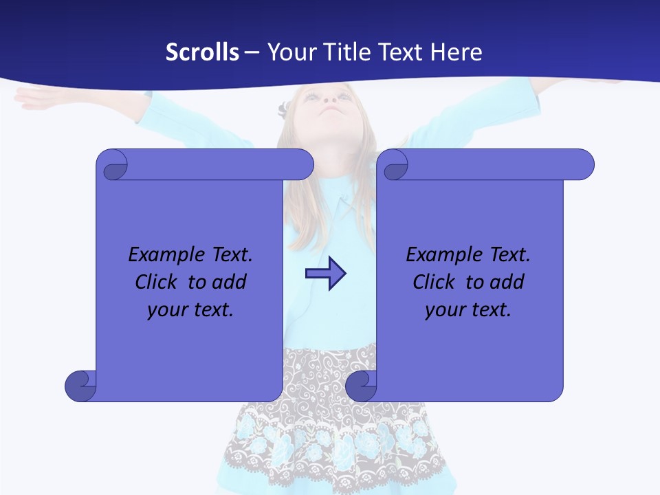 Girl Colorful Blond PowerPoint Template