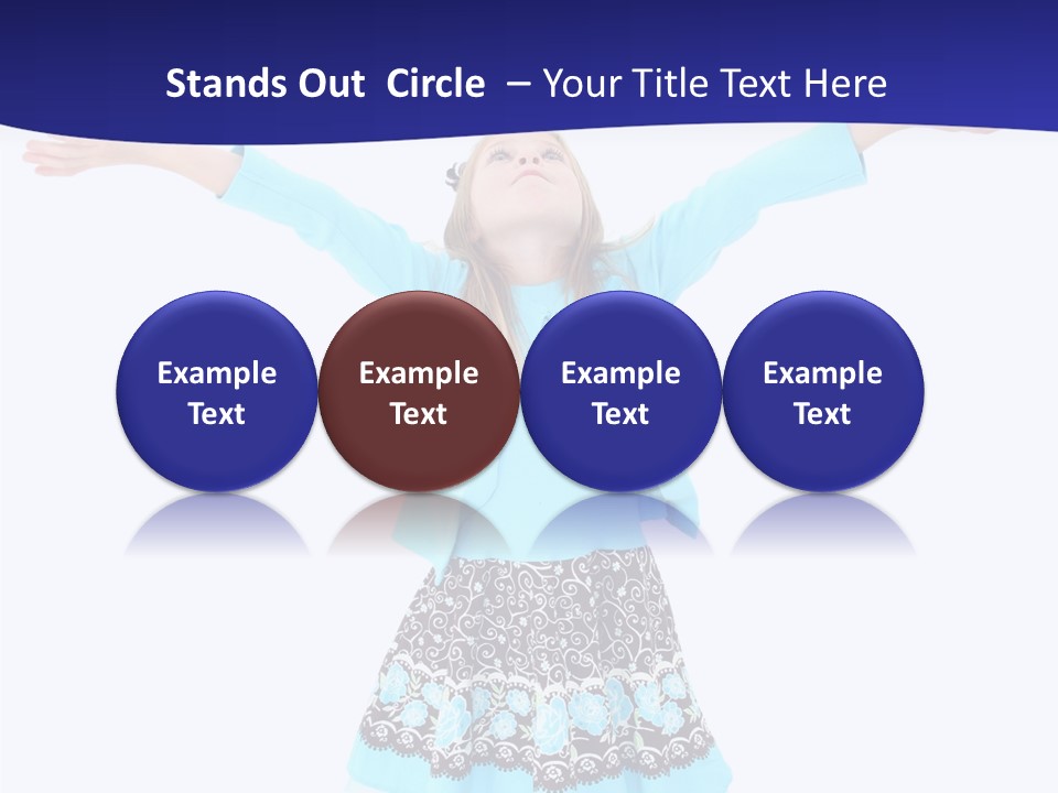 Girl Colorful Blond PowerPoint Template