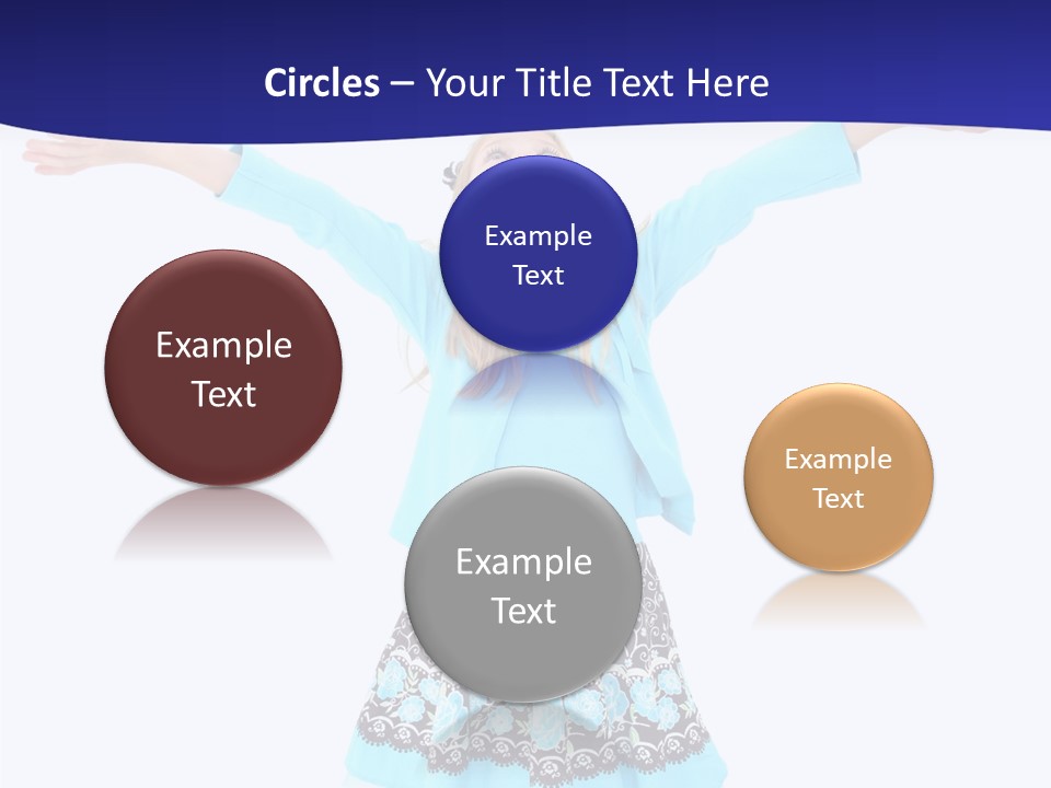 Girl Colorful Blond PowerPoint Template