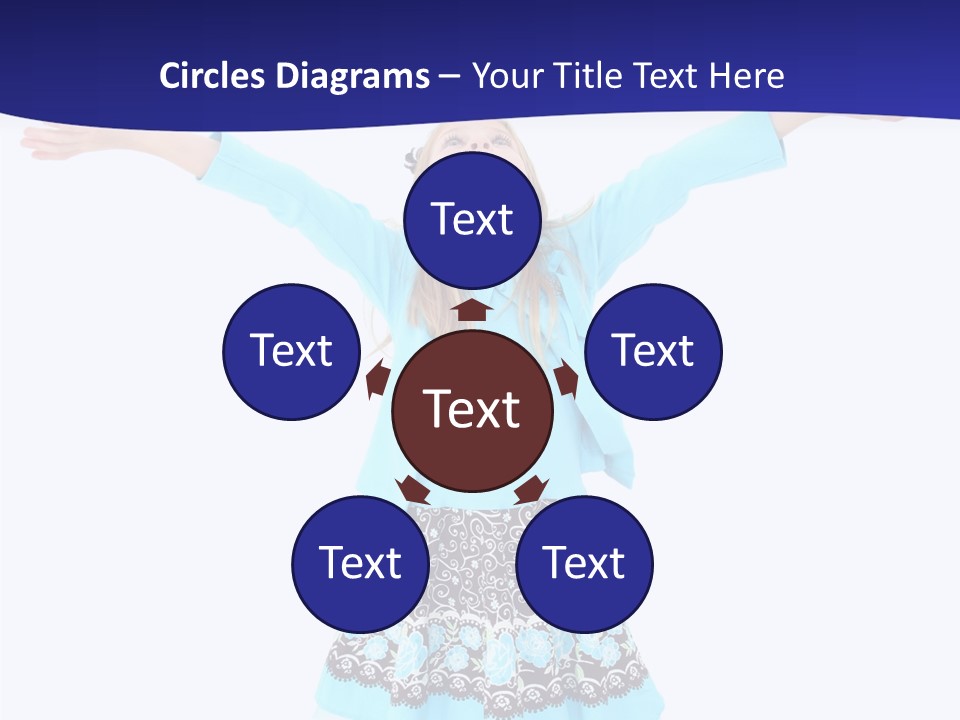 Girl Colorful Blond PowerPoint Template