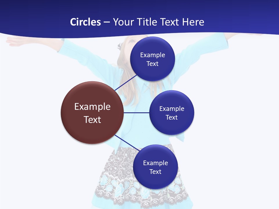 Girl Colorful Blond PowerPoint Template