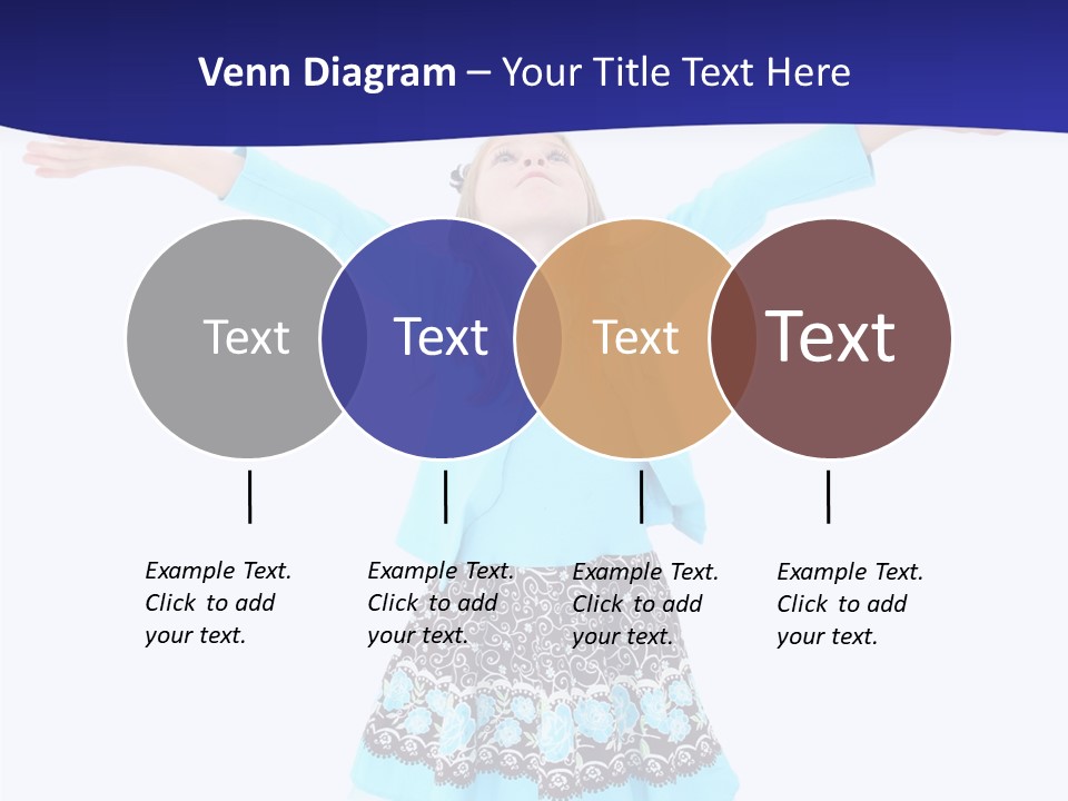 Girl Colorful Blond PowerPoint Template