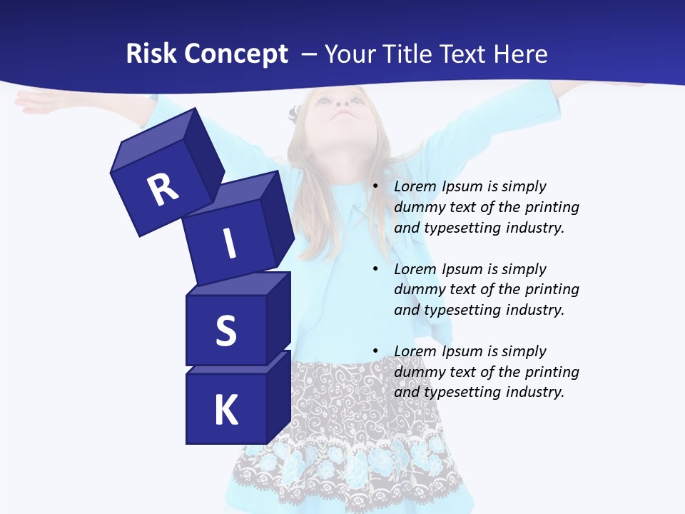 Girl Colorful Blond PowerPoint Template