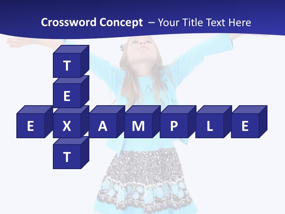 Girl Colorful Blond PowerPoint Template