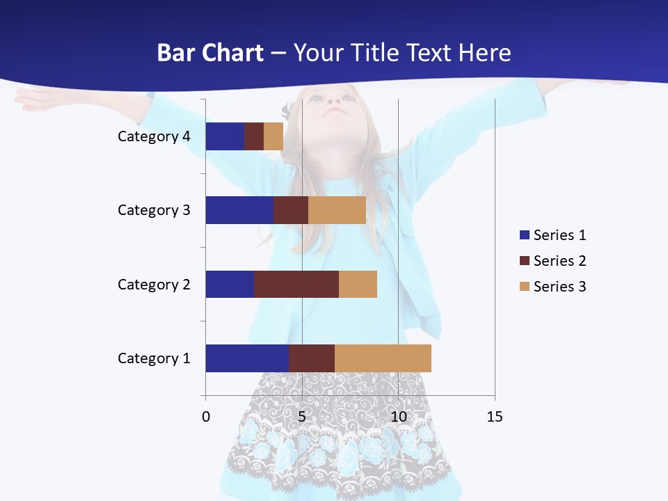 Girl Colorful Blond PowerPoint Template