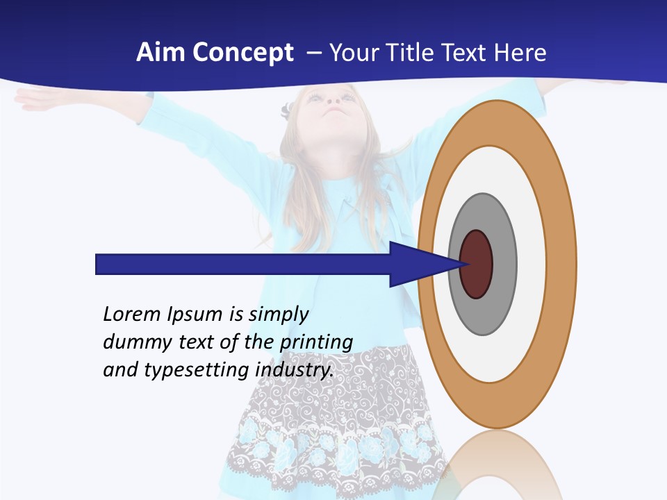 Girl Colorful Blond PowerPoint Template