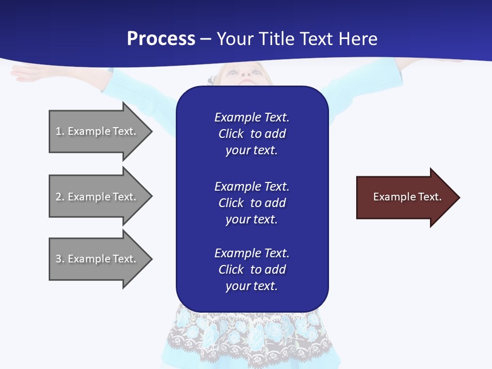 Girl Colorful Blond PowerPoint Template