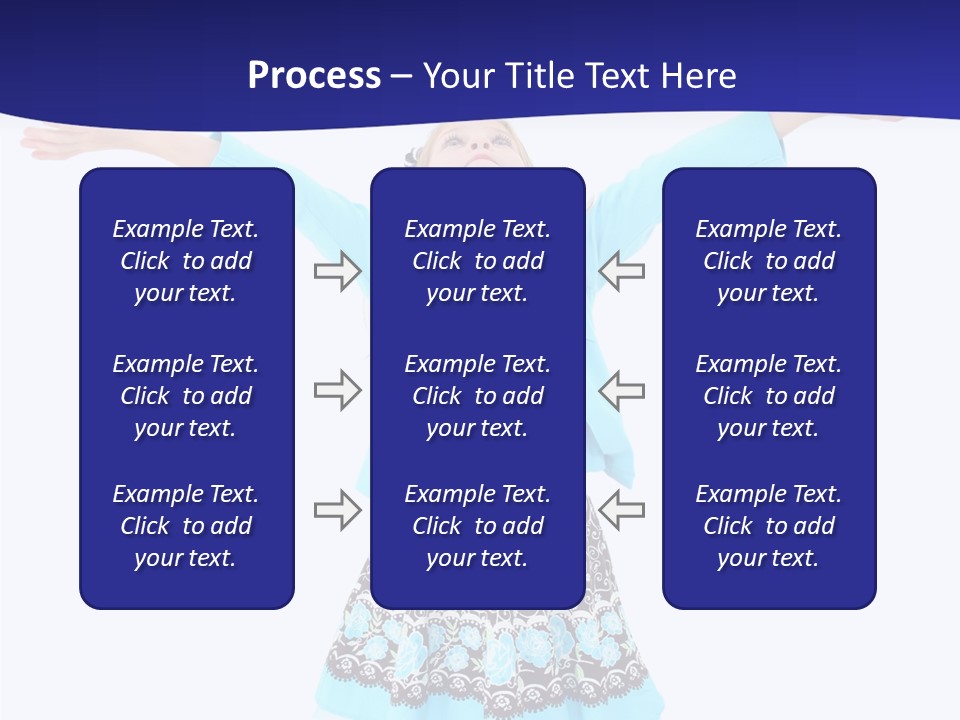 Girl Colorful Blond PowerPoint Template