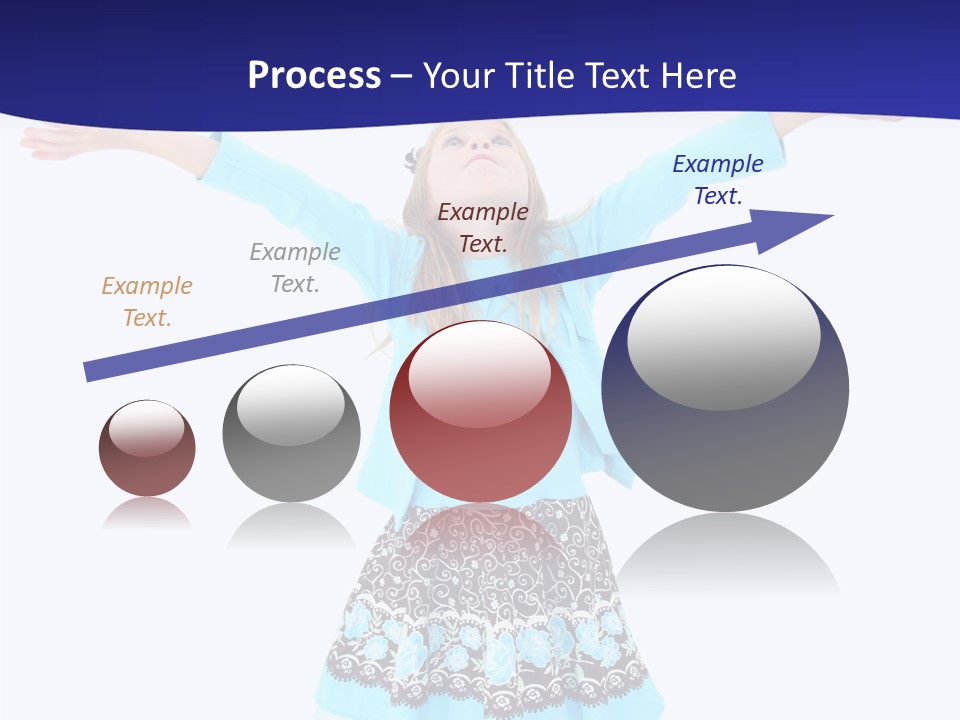 Girl Colorful Blond PowerPoint Template