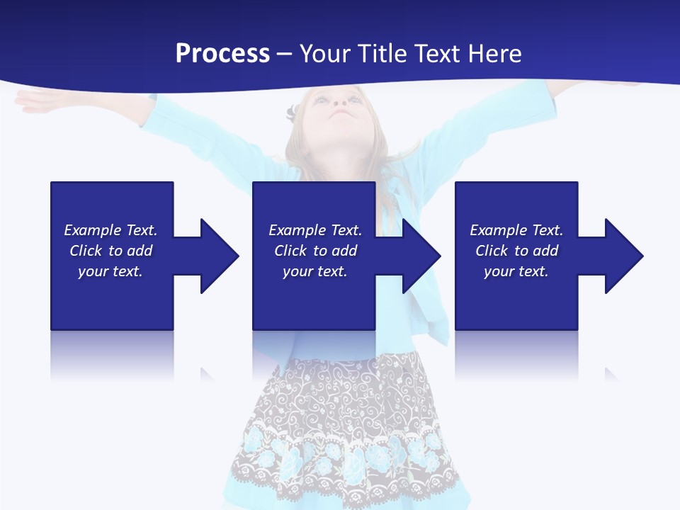 Girl Colorful Blond PowerPoint Template