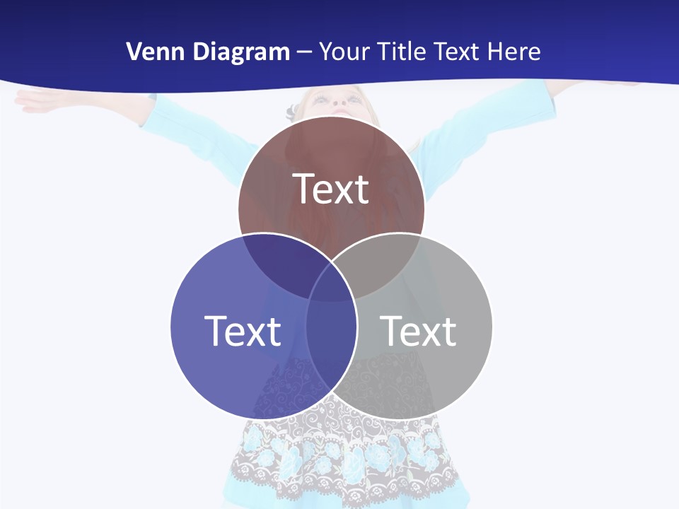 Girl Colorful Blond PowerPoint Template