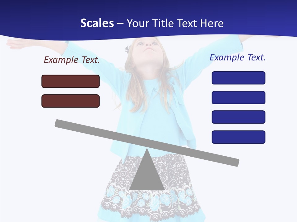 Girl Colorful Blond PowerPoint Template