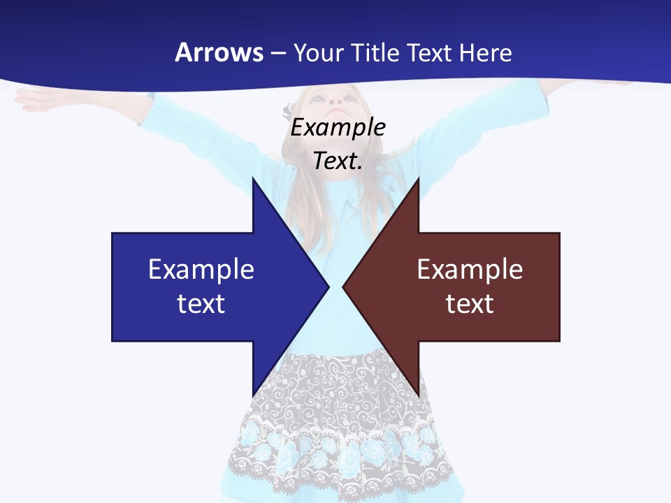 Girl Colorful Blond PowerPoint Template