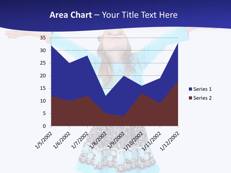 Girl Colorful Blond PowerPoint Template