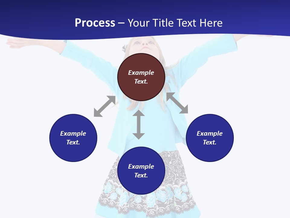 Girl Colorful Blond PowerPoint Template