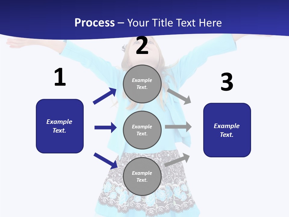 Girl Colorful Blond PowerPoint Template