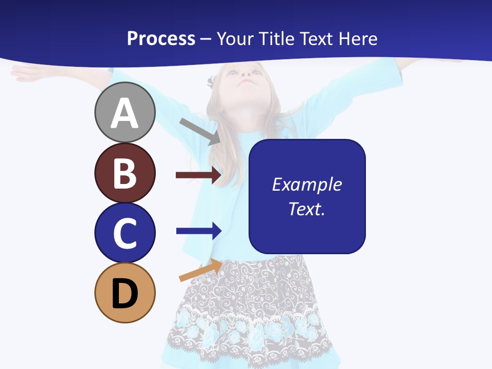 Girl Colorful Blond PowerPoint Template