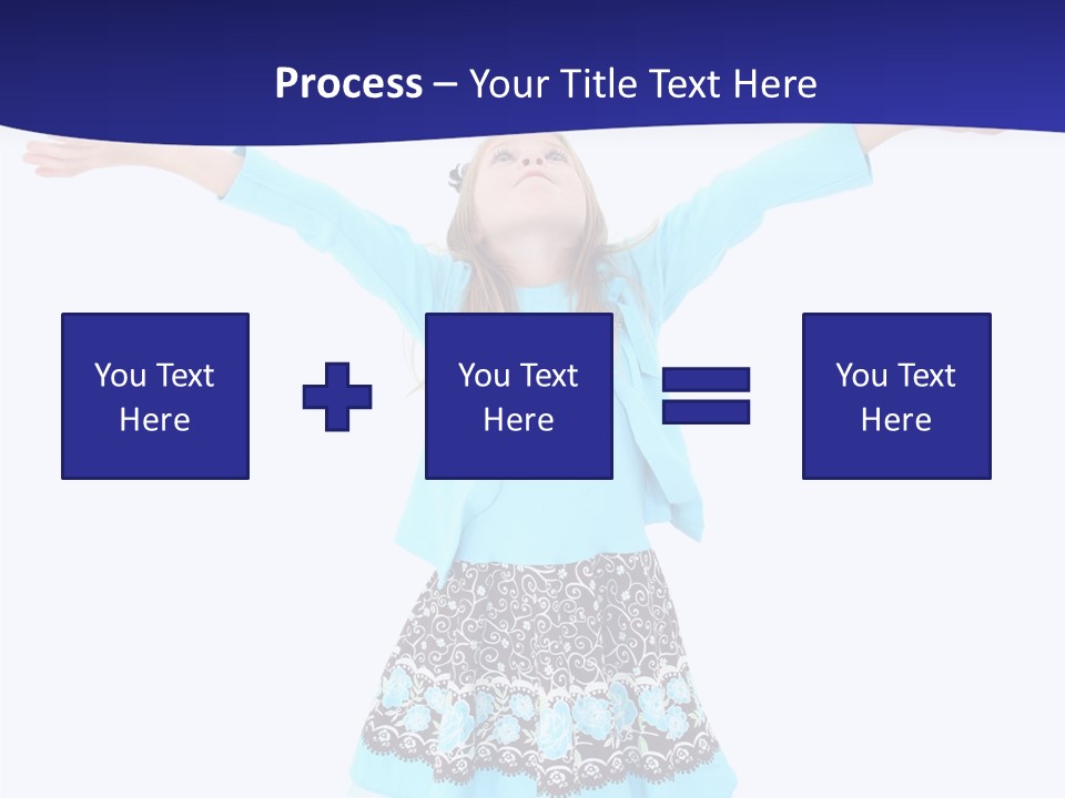 Girl Colorful Blond PowerPoint Template