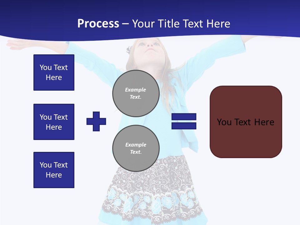 Girl Colorful Blond PowerPoint Template