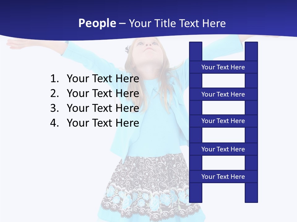 Girl Colorful Blond PowerPoint Template