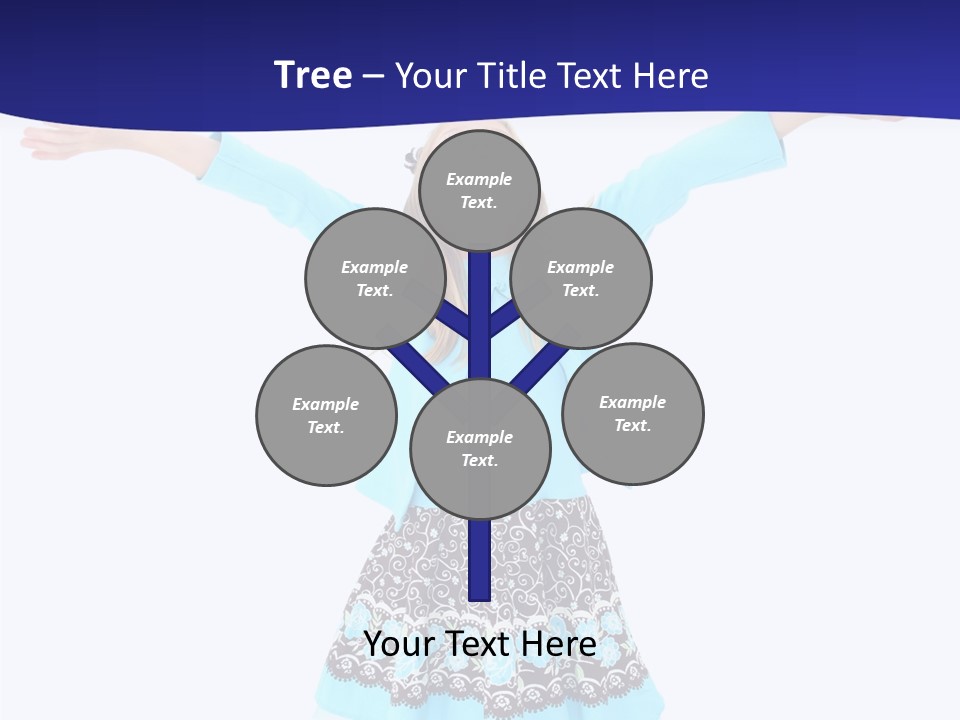 Girl Colorful Blond PowerPoint Template