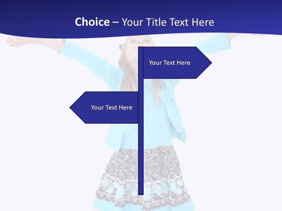 Girl Colorful Blond PowerPoint Template