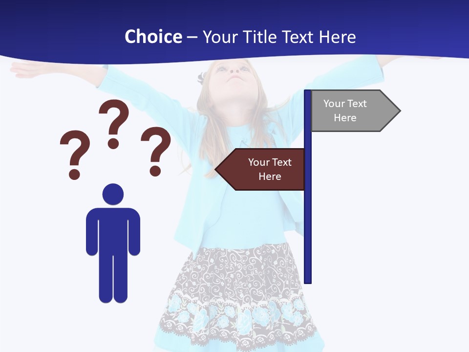 Girl Colorful Blond PowerPoint Template