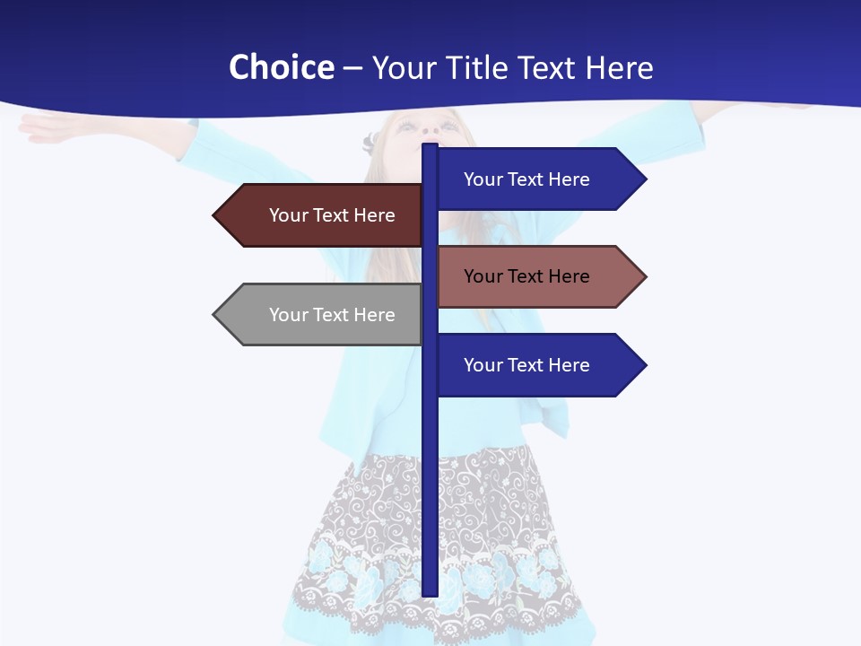 Girl Colorful Blond PowerPoint Template