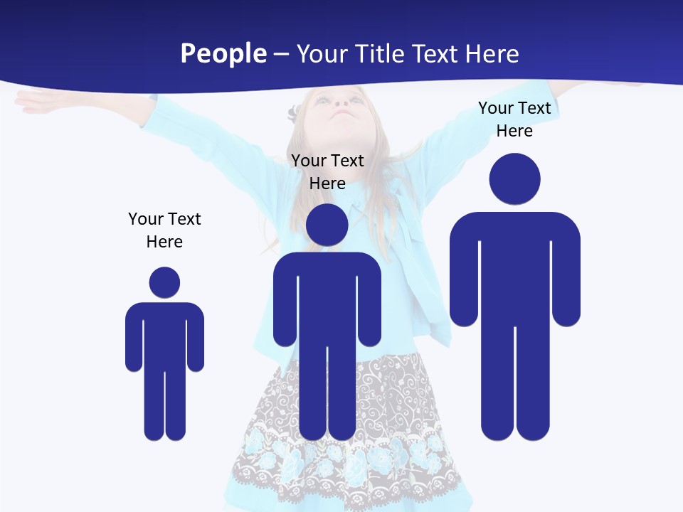 Girl Colorful Blond PowerPoint Template