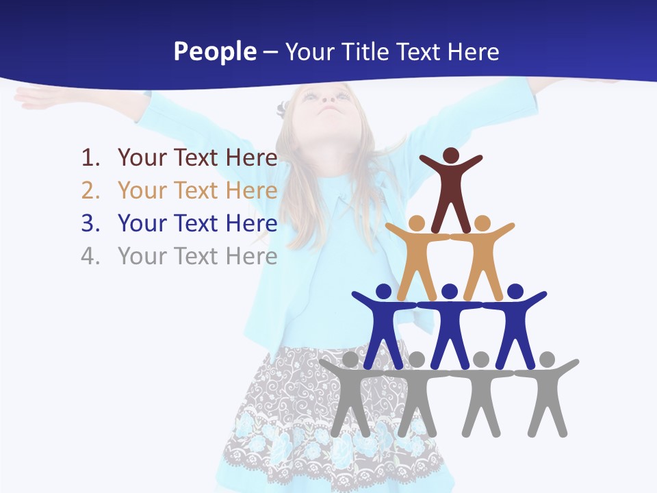 Girl Colorful Blond PowerPoint Template