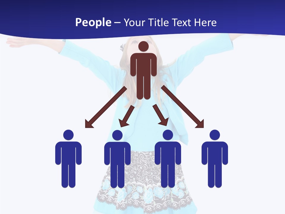 Girl Colorful Blond PowerPoint Template